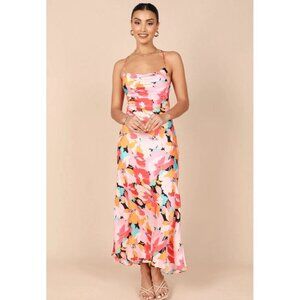 Petal & Pup Posse Midi Slip Dress Pink Floral Size XL NWOT